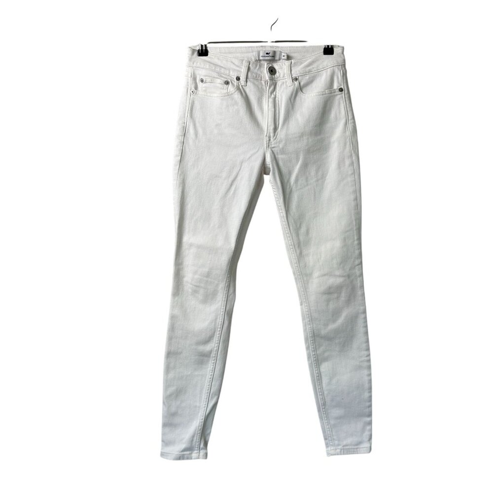 Vineyard Vines High Rise Skinny Jeans Size 26 White‎ Candiani Denim Stretch